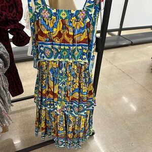 Colorful Patterned Sleeveless Dress